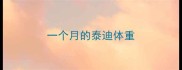 一个月的泰迪体重