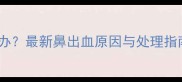 狗狗打喷嚏流鼻血怎么办最新鼻出血原因与处理指南附紧急自救步骤