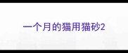 一个月的猫用猫砂