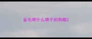 金毛喂什么牌子的狗粮