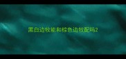 黑白边牧能和棕色边牧配吗