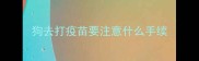 狗去打疫苗要注意什么手续