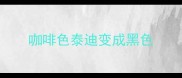咖啡色泰迪变成黑色