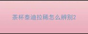 茶杯泰迪拉稀怎么辨别