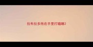 拉布拉多抱在手里打瞌睡