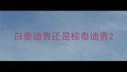 白泰迪贵还是棕泰迪贵