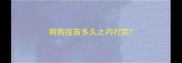狗狗疫苗多久之内打完