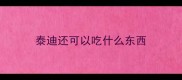 泰迪还可以吃什么东西