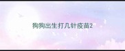 狗狗出生打几针疫苗