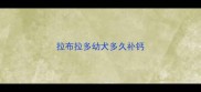 拉布拉多幼犬多久补钙