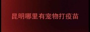 昆明哪里有宠物打疫苗