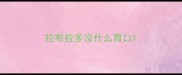 拉布拉多没什么胃口