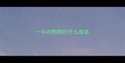 一年的狗狗打什么疫苗