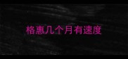 格惠几个月有速度