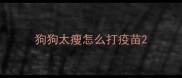 狗狗太瘦怎么打疫苗