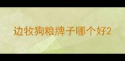 边牧狗粮牌子哪个好