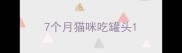 7个月猫咪吃罐头