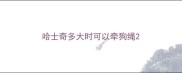 哈士奇多大时可以牵狗绳