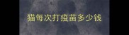 猫每次打疫苗多少钱