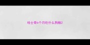 哈士奇6个月吃什么狗粮