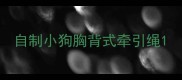 自制小狗胸背式牵引绳