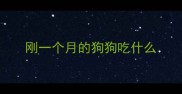 刚一个月的狗狗吃什么