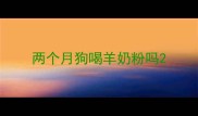 两个月狗喝羊奶粉吗