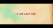 去宠物店挑选宠物