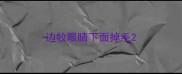 边牧眼睛下面掉毛