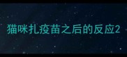 猫咪扎疫苗之后的反应