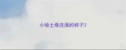 小哈士奇洗澡的样子