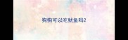 狗狗可以吃鱿鱼吗