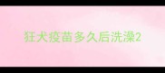 狂犬疫苗多久后洗澡