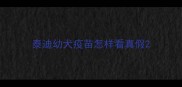 泰迪幼犬疫苗怎样看真假