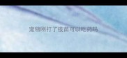 宠物刚打了疫苗可以吃药吗