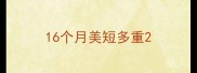 16个月美短多重
