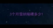 3个月雪纳瑞喂多少