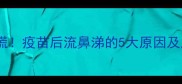 狗狗疫苗后流鼻涕别慌疫苗后流鼻涕的5大原因及应对指南家长必看