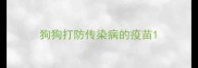 狗狗打防传染病的疫苗