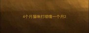 4个月猫咪打喷嚏一个月