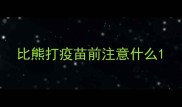 比熊打疫苗前注意什么