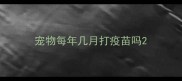 宠物每年几月打疫苗吗