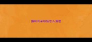 猫咪耳朵结痂怎么清理