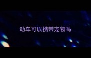 动车可以携带宠物吗