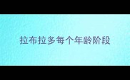 拉布拉多每个年龄阶段