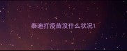 泰迪打疫苗没什么状况