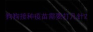 狗狗接种疫苗需要打几针