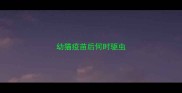 幼猫疫苗后何时驱虫