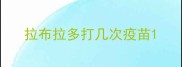 拉布拉多打几次疫苗