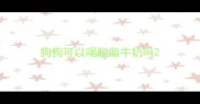 狗狗可以喝脱脂牛奶吗